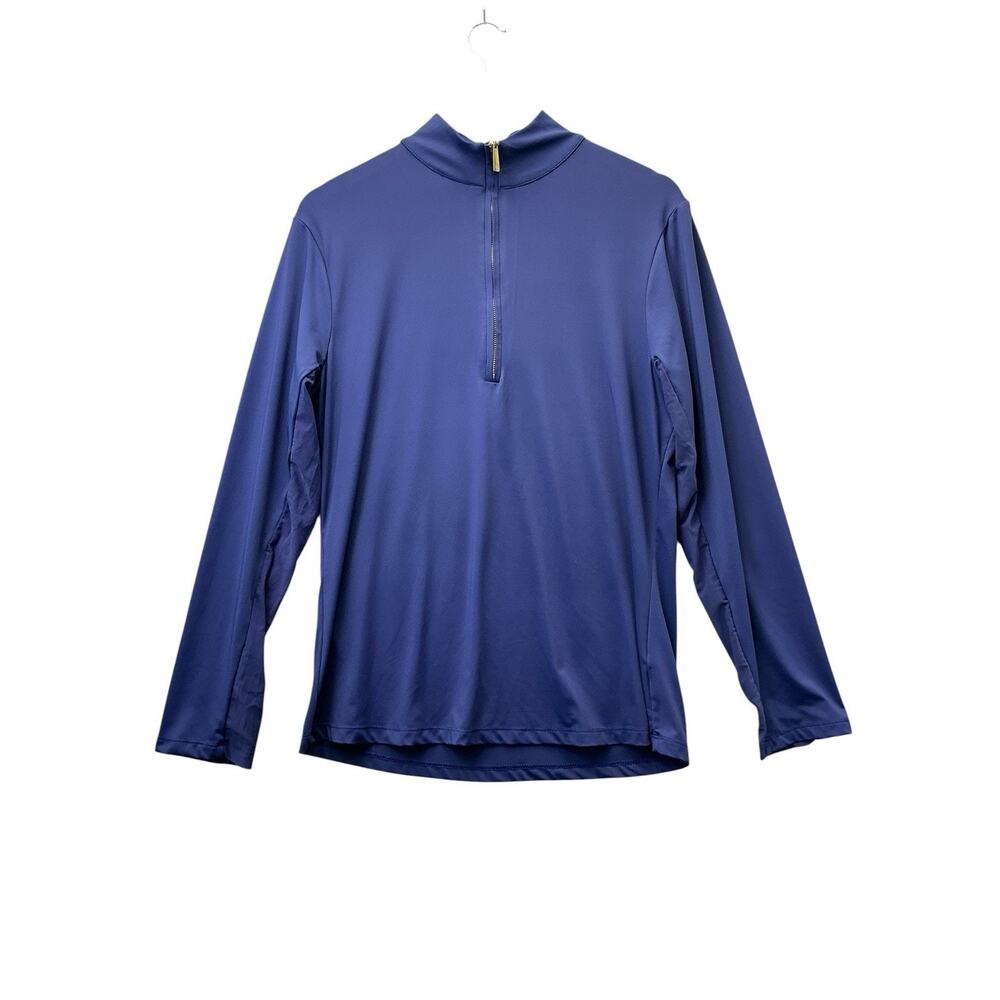 Cabana Life Sport 1/4 Zip Preformance Long Sleeve Pullover Navy Blue Size XL